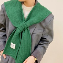핑크비올라 가디건 머플러 겸용 페이크 숄더 니트 어깨 숄