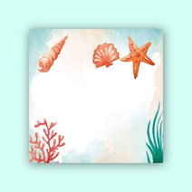 페토닷컴 예쁜 떡메모지 디자인 모음 메모지, 떡메 015. 씨라이프 캐릭터 디자인, 1개