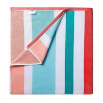 Cabanana 푹신한 오버사이즈 비치 타월 플러시 면 91.4 x 177.8cm36 70인치 레인보우 스트라이프 수영장 대형 여름 수영 카바나 USA 미국