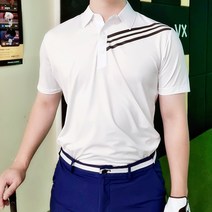 남성 골프웨어 여름 카라티 피켓 반팔 셔츠 아이스 쿨링 냉감소재