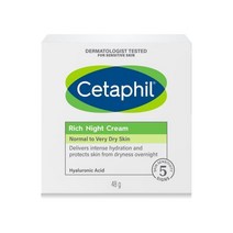 Cetaphil 세타필 페이스 리치 하이드레이팅 나이트 크림 48g Face Rich Hydrating Night Cream, 1개