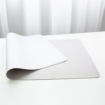 노트북 컴퓨터 마우스패드 책상 테이블 미끄럼방지 yubeter 양면 대형 방수 pu 가죽 게임 pc 컴퓨터 키보드 쿠션, 씨엔, 90x45cm, 다크그레이 은색