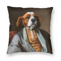 강아지마약방석 개모차 무중력 쿠션럭셔리 Pug 개 초상화 쿠션 커버 소파 폴리 에스터 리갈 애완 동물 빈티, 07 7_03 30x30cm 12x12in