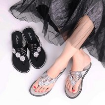 슬리퍼 숙녀 여름 샌들 PVC 플랫 바닥 레저 홀리데이 비치 플러스 사이즈 젤리 2 여성, silver+36