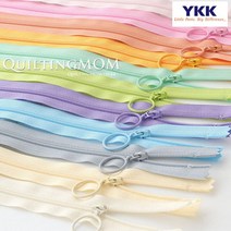 퀼팅맘 YKK지퍼 링코일 지퍼 파스텔, 12. 코튼캔디 핑크[15cm]