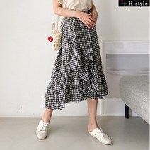 [H스타일](SK)체크랩스커트