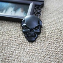 슈퍼커브 오토바이용튜닝 악세서리오토바이 자동차 범용 3D 크롬 엠블럼 배지 스티커 할리 야마하용 해골, 04 Black