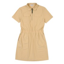 여성 아웃포켓 반팔 카라 원피스 VLOPN401