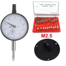 유압 측정 테스트기 테스터 측정기 다이얼 표시기 0-10mm 25mm 30mm 러그 백, 10mm 세트A