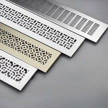 환기구 커버 100mm 폭 사각형 직사각형 알루미늄 에어 벤트 인공 호흡기 그릴 에어컨 옷장 신발 캐비닛, d 화이트 래커, 길이 100mm