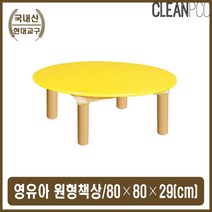 원형 책상 아이방 어린이집 영유아 공부상 학습 탁자, 옥색