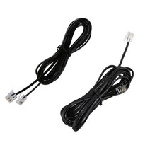 2Pcs RJ11 6P4C Telephone Cable Cord ADSL Modem 3 Meters &, 01 GRAY