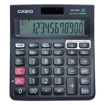 카시오 MJ-120D 전자계산기 12 line 계산기 태양열