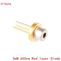 5개 세트 5mW 650nm 빨간 레이저 다이오드 감지기 단위 650NM DIY 5MW LED 전자 공학 디자인