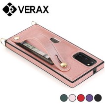 [베락스] 아이폰11 핑거 스트랩 카드지갑 가죽 케이스 P586, 색상:핑크골드