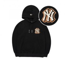 MLB 베이직 헤비웨이트 메가오버핏 후드티 NY Black