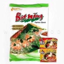 베트남 봇낭 타피오카 100% 전분 분말가루 Bot Nang 포보묶음, 400g, 2개