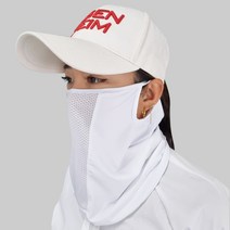 아이젠하임 자외선차단 골프 얼굴햇빛가리개 여성 남성 쿨 스포츠 마스크, 화이트, 민자, LARGE