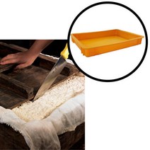 묵판 두부판 노란 플라스틱 바구니 묵 두부 상자 박스 농산물 정리 사각 바스켓 운반상자, 단품