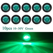 drl 12v 24v led 사이드 마커 라이트 auto Trucks lorry trailer 버스 테일 브레이크 램프 자동차 경고 램프 방향 지시등 조명, 초록
