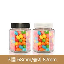 유리병 수제청병 신형육각 180g(A) -플라스틱마개 58파이, 플라스틱검정, 1개