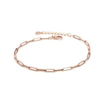 14K 팔찌 체이스 각진 클립체인 팔찌 NPB24298