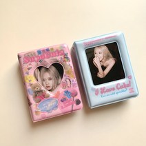 핑크 하트 인생네컷앨범 포토 바인더 포토카드 앨범 1단 콜불 콜렉터북 콜렉트 아이브포카북, 핑크(앞뒤 포함 총 40장)