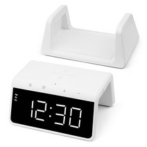 UM2 고속 무선충전기 AL700uv 스마트폰 살균기능+알람기능, 1개, 화이트+전용크래들