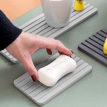 싹흡수 규조토 비누 받침 세수 받침대 거치대 세면대 빨래 비누각 물받이 화장실 트레이 욕실 호텔 접시 비누대 싱크대 인테리어, 사이즈, 그레이 소형