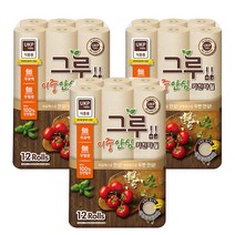 그루 이중안심 천연펄프 키친타올 120매, 12개입, 3팩