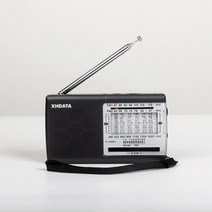 XHDATA D-219 FM 라디오 휴대용 AM SW 1-9 11 밴드 수신기 고감도 단파 포켓 스피커 이어폰 잭, 회색, 01 Gray