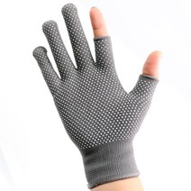 하늬통상 다용도 반장갑 손가락장갑, 두손가락미끄럼방지장갑, 블랙