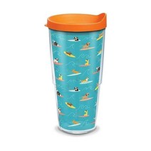 터비스 1350822 서프독랩 트래블 뚜껑이 있는 24온스 텀블러, 24 oz._멀티컬러