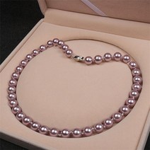 흑진주 목걸이 왕진주 진주 미니 초커 담수 남자 로맨틱 화이트 핑크 퍼플 10mm 직경 용 십대 우아한 웨딩 트렌드