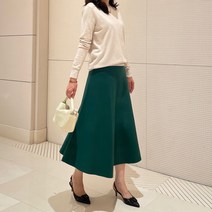 헤븐제이 플레어 부드러운 니트 롱스커트