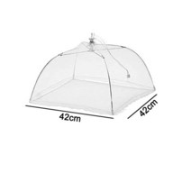 동파방지커버 1Pcs 대형 메쉬 스크린 식품 커버 텐트 우산 재사용 및 접을 수 있는 야외 피크닉 음식 주방 바베큐 도구 YJN, [02] 1Pcs 42x42cm White