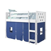 DONCO KIDS Circles Low Loft Bed Twin White, 1