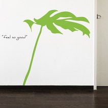 가게스티커 그린몬스테라 접착식시트지, 01 그린