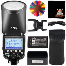 [Godox 정규 대리 & 일본어 취설서]GODOX V1-N 니콘용 클립 온 스트로브 76 Ws TTL 하이 스피드 싱크로 18000 s 라운드 플래시 헤드 스피드 라이트 Nikon 디지털 카메라 대응 []