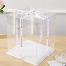 선물 투명 상자 박스 포장 케이스 고급리본 제공, 26*26*31_3개