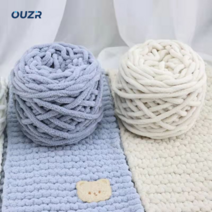 OUZR 스카프 털실 뭉치를 짜다, 카키, 4
