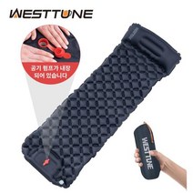 야외 슬리핑 패드 캠핑 공기주입 매트리스 내장 펌프 초경량 에어 쿠션 여행 하이킹을 위한 헤드레스트와 여행 매트, Orange