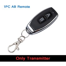 리모컨 찾기 호환 Kebidu RF 433Mhz 무선 제어 스위치가있는 제어 송신기 DC 12V 1CH 릴레이 수신기 모듈, 01 Only Transmitter