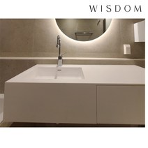 WD - 38483 - L (좌볼)/서랍장세면기/액상아크릴/세면대/WISDOM/아이스톤/iStone/WD38483L(좌볼), 원홀타공, 미포함, 1개