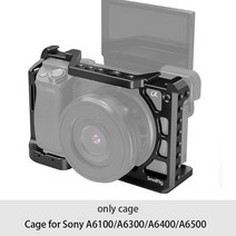 카메라 교체 부품 SmallRigDSLR 호환 소니 A6400 케이지 실리콘 핸드그립 핸들 A6100 A6300 리그 콜드 슈 3164, 새장, 02 Cage