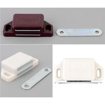 DIY 셀프 가구 도어캐치 자석빠찌링(10p) 문수리 관공서 사무실 장농 공장, 갈색