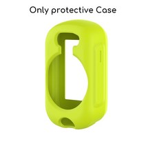 Garmin Edge 530 830 용 2 in 1 보호복 케이스 강화 유리 실리콘 커버가있는 자전거 컴퓨터 화면 보호 필름, Lime