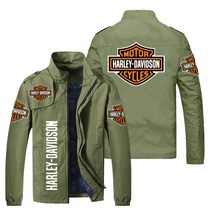 Harley-Davidson 로고 프린트 재킷 바이커 의류 남성 재킷