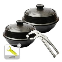 웰빙 뚝배기솥(2호+3호)+뉴뚝배기집게 세트, 단일