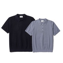 2001 중계 메쉬 베이직 반팔 카라 니트 NEE2ET1901